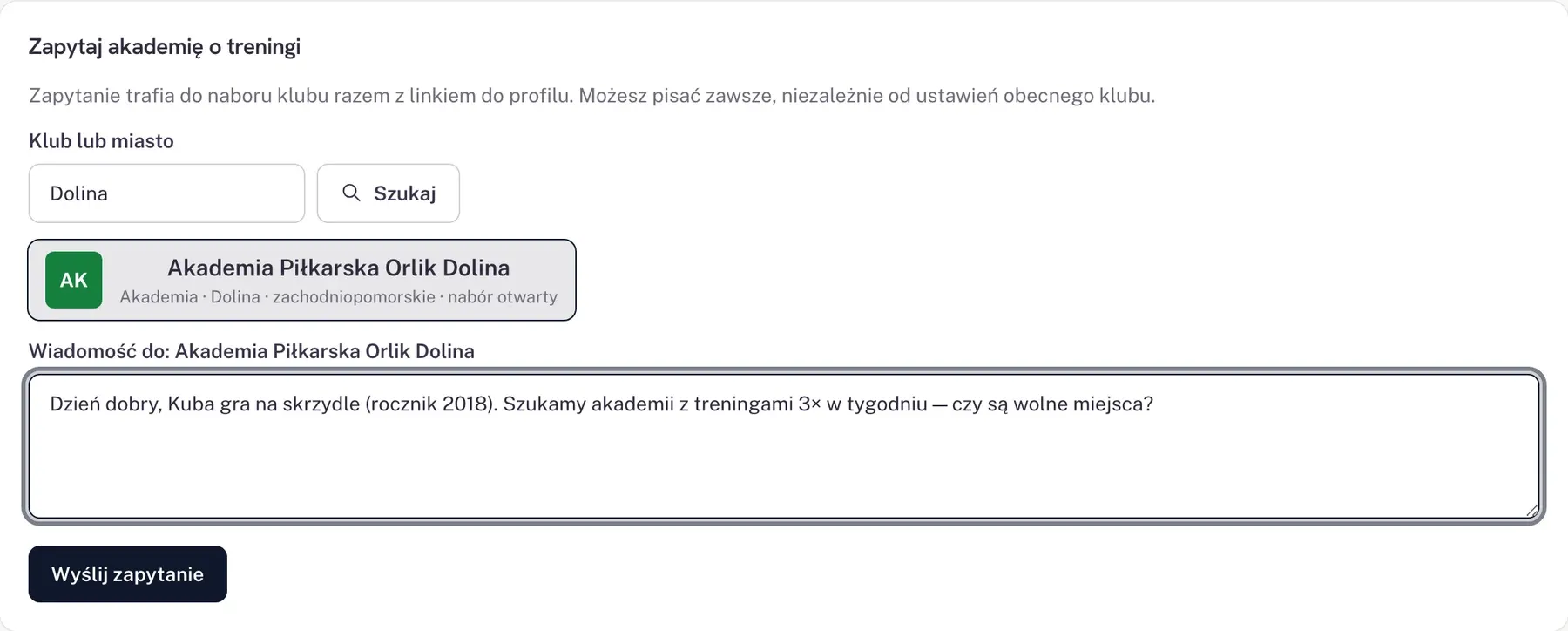 Sam szukasz akademii
